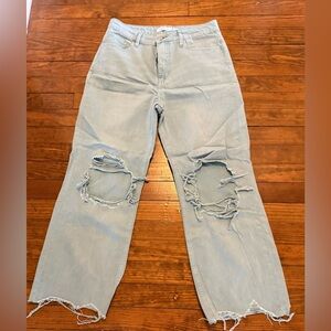 Light Blue Distressed Women's Jeans